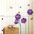 Decoración para el Hogar Arte DIY Wall Sticker Violeta Mariposa Floral Mariposa Desmontable